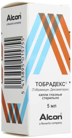 Фото Тобрадекс, капли глазные, 5 мл