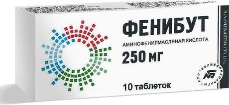 Фото Фенибут, таблетки 250 мг, 10 шт