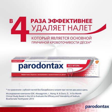 Фото Зубная паста parodontax без Фтора от воспаления и кровоточивости десен, 75 мл