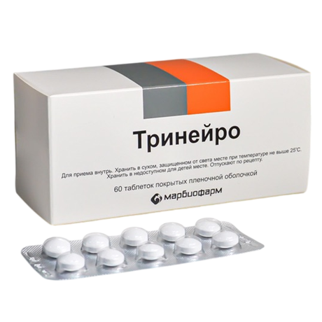 Фото Тринейро таблетки, покрытые пленочной оболочкой 200 мг+100 мг+0,2 мг, 60 шт.