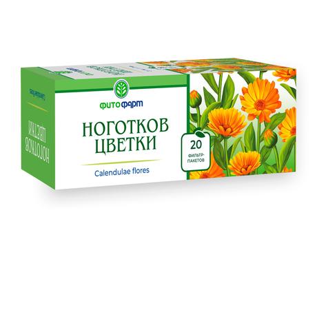 Фото Ноготков цветки, пакетики 1,5 г, 20 шт. (Фитофарм)