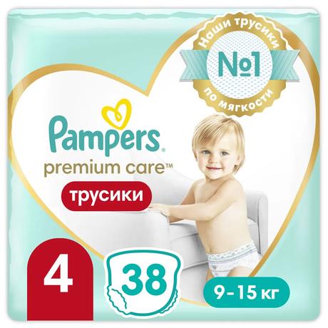 Фото Памперс Premium Care Pants Макси (9-15 кг), подгузники-трусики, 38 шт.