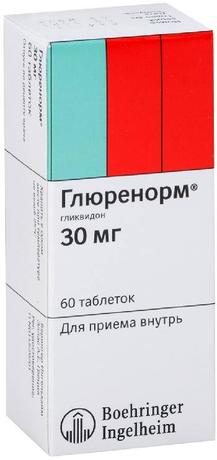 Фото Глюренорм, таблетки 30 мг, 60 шт.