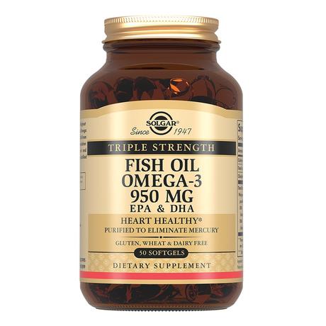 Фото Солгар Тройная Омега-3, капсулы 950 мг (ЭПК и ДГК), 50 шт.