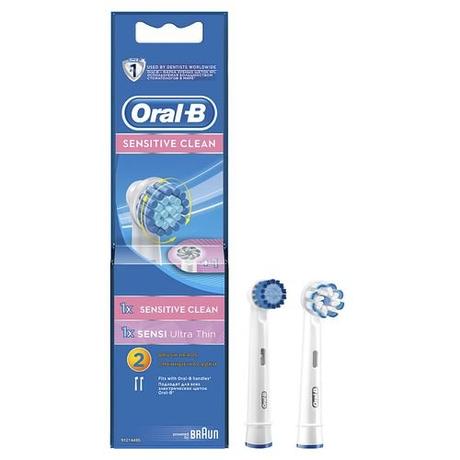 Фото Oral-B Braun насадка Sensitive Clean eb17-2 насадка для зубной электрощетки №2
