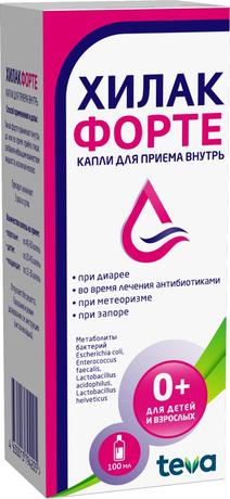 Фото Хилак форте, капли, 100 мл