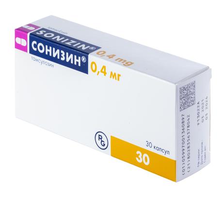Фото Сонизин, капсулы с модифицированным высвобождением 0.4 мг, 30 шт.
