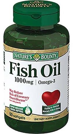Фото Nature'S Bounty Рыбий жир Омега-3, капсулы 1000 мг, 50 шт.