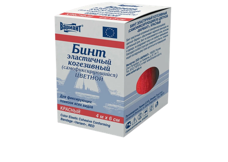 Фото Вариант, Бинт когезивный самофиксирующийся 6 см х4 м, 1 шт.