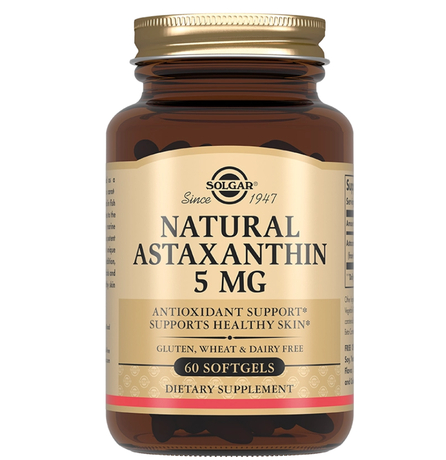 Фото Солгар Астаксантин из микроводоросли, капсулы, 5 мг, 60 шт.