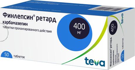 Фото Финлепсин Ретард, таблетки пролонгированного действия 400 мг, 50 шт.