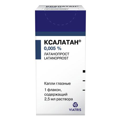 Фото Ксалатан, капли глазные 0,005%, 2,5 мл