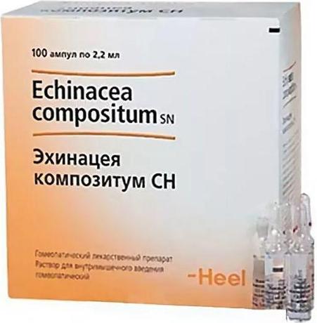 Фото Эхинацея Композитум СН, раствор для в/м введения, ампулы 2,2 мл, 100 шт.
