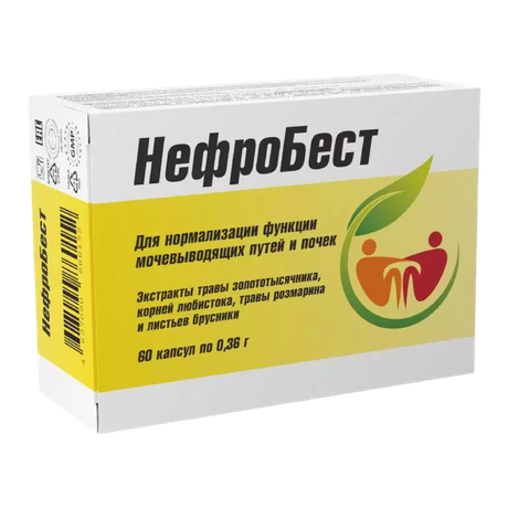 Фото НефроБест, капсулы 0,36 г, 60 шт.