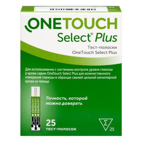 Фото Тест-полоски One Touch Select Plus, 25 шт.