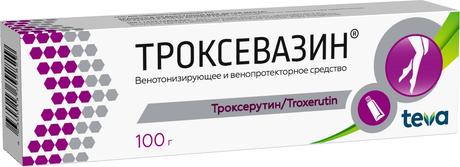 Фото Троксевазин, гель 2%, 100 г