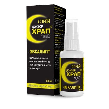 Фото Доктор Храп Экс, спрей для полости рта с эвкалиптом, 60 мл