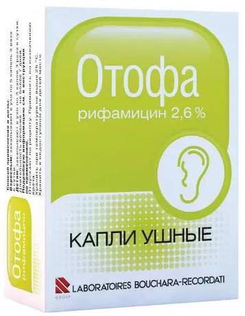Фото Отофа, капли ушные 2,6%, 10 мл