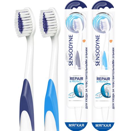 Фото Зубная щетка Sensodyne Восстановление и Защита для чувствительных зубов для деликатной чистки,Мягкая, в ассортименте
