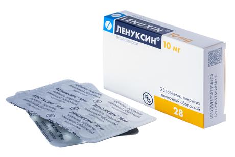 Фото Ленуксин, таблетки покрыт. плен. об. 10 мг, 28 шт.