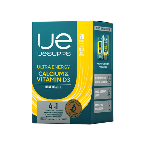 Фото UESUPPS Ультра Энерджи Кальций и Витамин D3, таблетки, 90 шт.