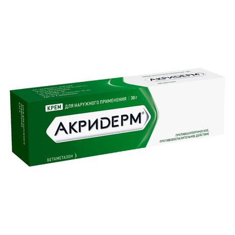 Фото Акридерм, крем 0.05% 30 г, 1 шт.