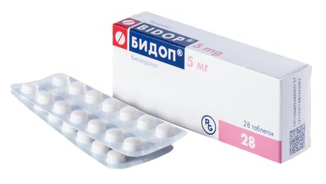 Фото Бидоп, таблетки 5 мг, 28 шт.