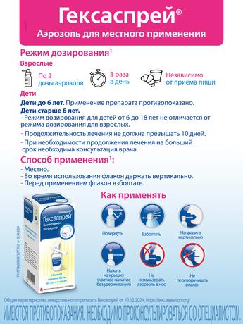 Фото Гексаспрей, аэрозоль 2,5%, 30 г