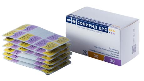 Фото Сонирид Дуо Набор, капсулы 0.4 мг и таблетки 5 мг, по 30 шт.