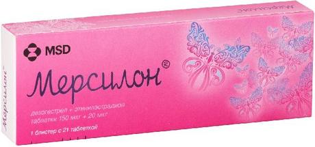 Фото Мерсилон, таблетки 150 мкг+20 мкг, 21 шт.