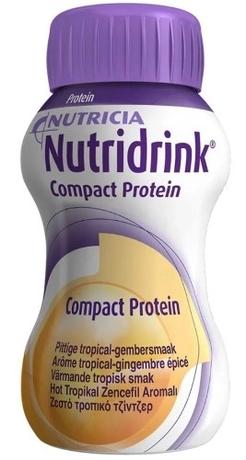 Фото Нутридринк Компакт Протеин, согревающий вкус имбиря и тропических фруктов, бутылка 125 мл, 4 шт.