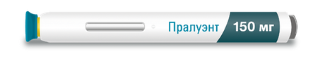 Фото Пралуэнт, р-р п/к введения 150 мг/мл, шприц-ручка 2 мл, 1 шт.