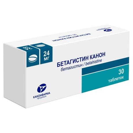 Фото Бетагистин Канон, таблетки 24 мг, 30 шт.