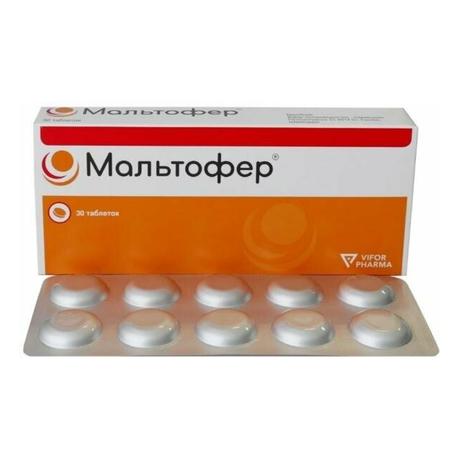 Фото Мальтофер, таблетки жевательные 100 мг, 30 шт.