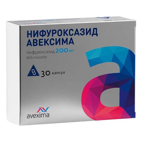 Фото Нифуроксазид Авексима, капсулы 200 мг, 30 шт.