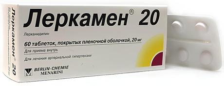 Фото Леркамен 20, таблетки покрыт. плен. об. 20 мг, 60 шт.
