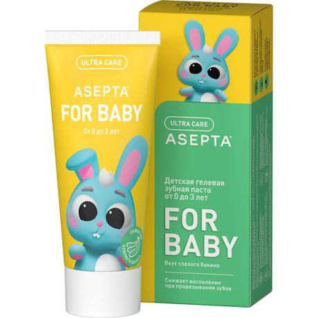 Фото Асепта Baby, зубная паста гелевая от 0 до 3 лет (спелый банан), 50 мл