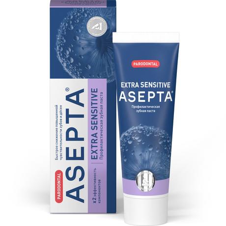 Фото Асепта Экстра Сенситив, профилактическая зубная паста, 75 мл