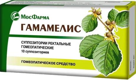 Фото Гамамелис, суппозитории ректальные, 10 шт.