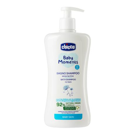 Фото Chicco Baby Moments, шампунь для волос и тела без слёз 0+ (календула), 500 мл 