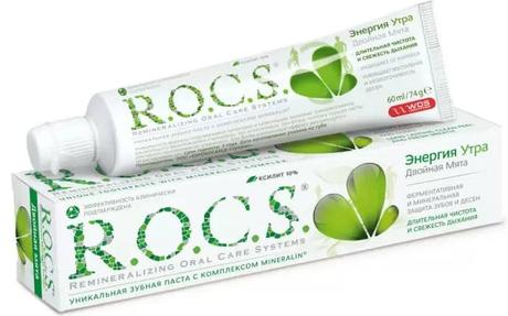 Фото Rocs Двойная мята, зубная паста (энергия утра), 74 г