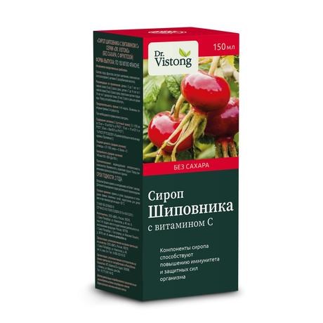 Фото Dr.Vistong, сироп Шиповника с витамином С, 150 мл
