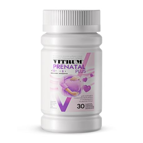 Фото Витрум Пренатал Плюс, таблетки покрытые оболочкой, 30 шт.