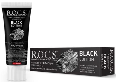 Фото Rocs Black Edition, зубная паста черная отбеливающая, 74 г