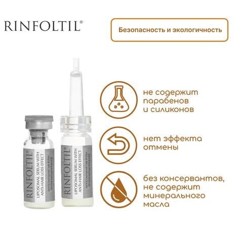 Фото Ринфолтил липосомальная сыворотка против выпадения волос. При любом типе выпадения волос, для женщин и мужчин флаконы 160 мг, 30 шт.