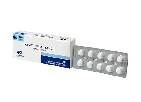 Фото Суматриптан Канон, таблетки 100 мг, 10 шт.