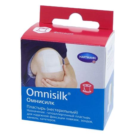 Фото Omnisilk, пластырь гипоаллергенный шелк (белый) 1,25 см х 5 м (еврохолдер), 1 шт.