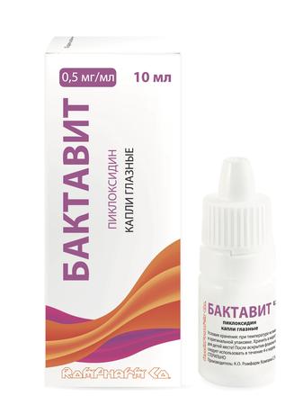 Фото Бактавит, капли глазные 0.5 мг/мл, 10 мл