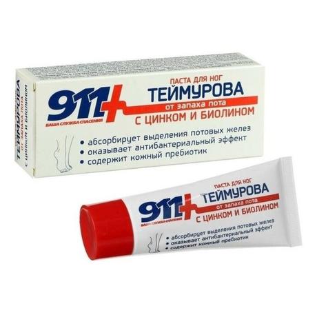 Фото 911 Теймурова паста для ног (с цинком и биолином), 50 мл