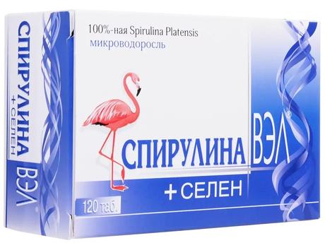 Фото Спирулина ВЭЛ+Селен, таблетки 0,5 г, 120 шт.